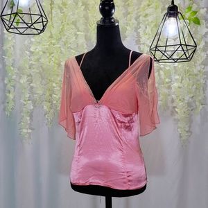 Beautifully Blingged-out Pink Blouse